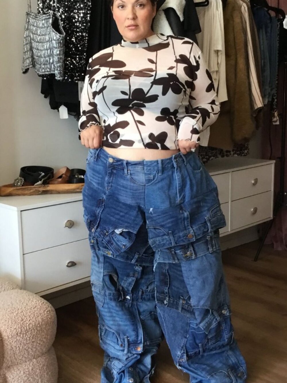 Lizzo’s custom denim KANGA 24/26 - Picture 2 of 2